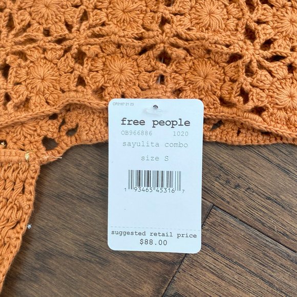 🆕 FREE PEOPLE Luca Crochet Stripe Tunic - Picture 2 of 5